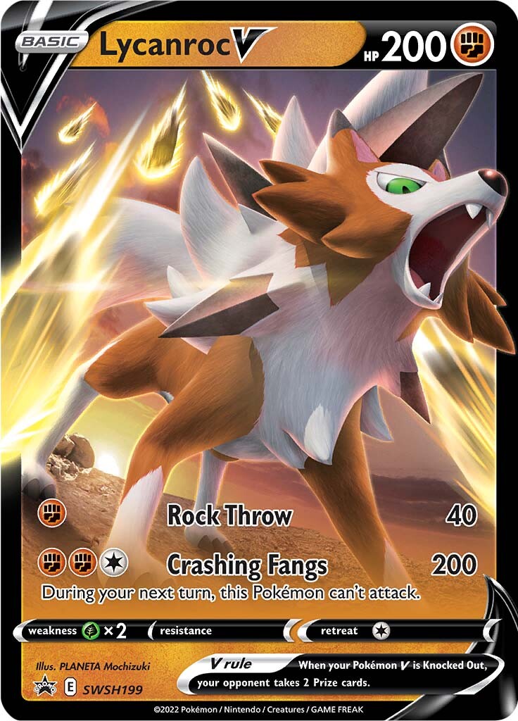 Lycanroc V (SWSH199) [Sword & Shield: Black Star Promos] | Card Merchant Takapuna