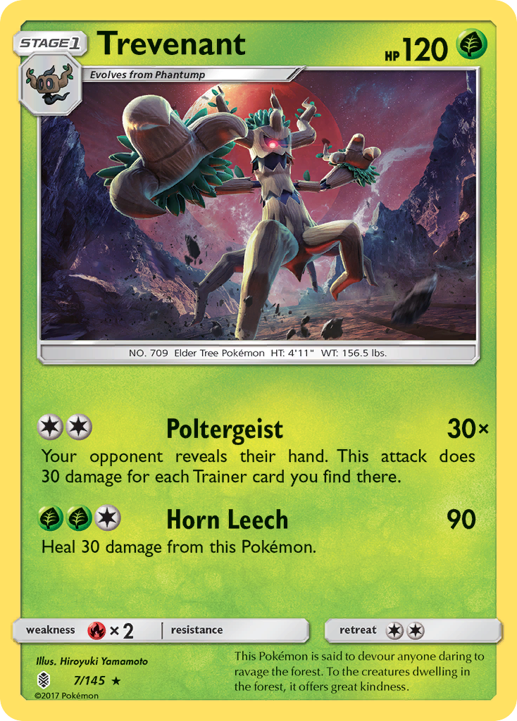 Trevenant (7/145) [Sun & Moon: Guardians Rising] | Card Merchant Takapuna