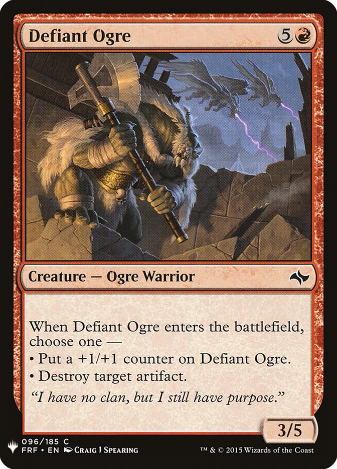 Defiant Ogre [Mystery Booster] | Card Merchant Takapuna