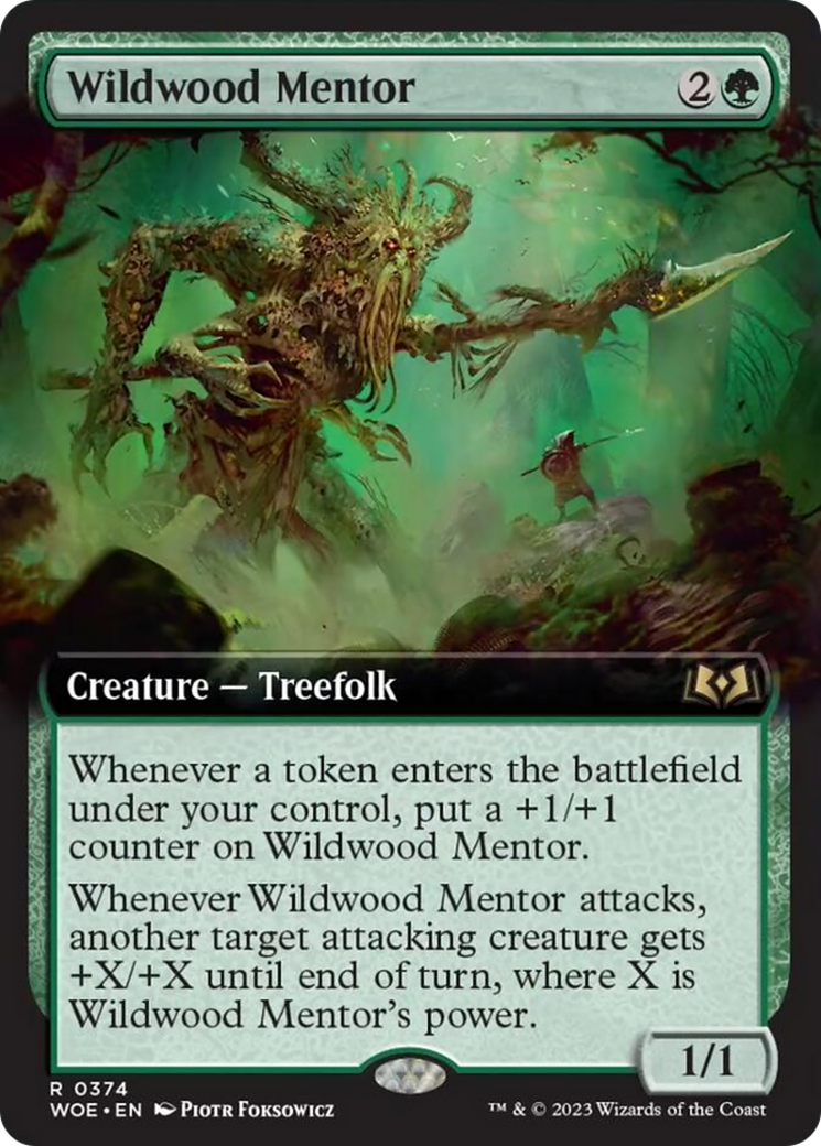 Wildwood Mentor (Extended Art) [Wilds of Eldraine] | Card Merchant Takapuna