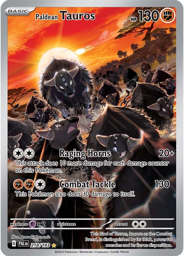 Paldean Tauros (218/193) [Scarlet & Violet: Paldea Evolved] | Card Merchant Takapuna