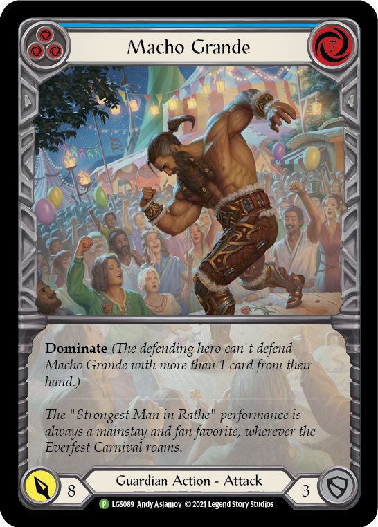 Macho Grande (Blue) [LGS089] (Promo)  Rainbow Foil | Card Merchant Takapuna