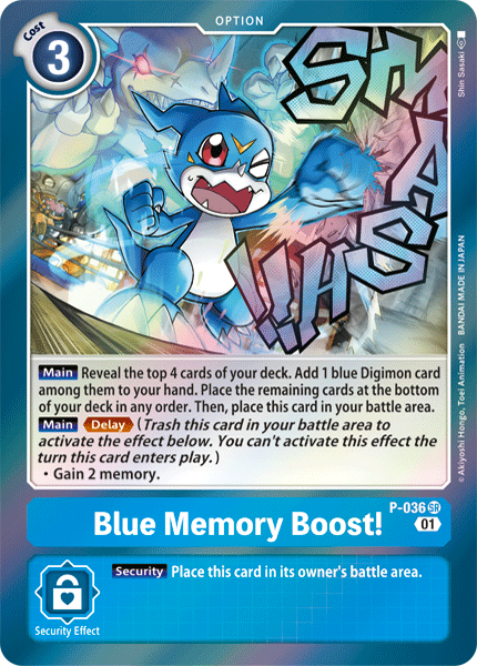 Blue Memory Boost! [P-036] [Promotional Cards] | Card Merchant Takapuna