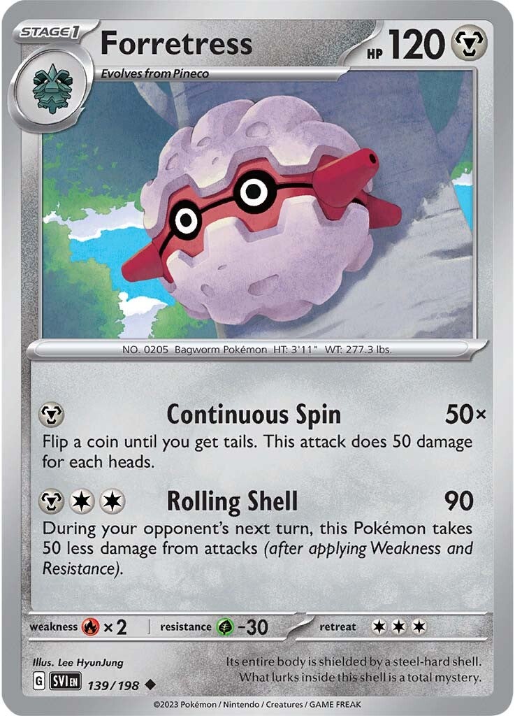 Forretress (139/198) [Scarlet & Violet: Base Set] | Card Merchant Takapuna