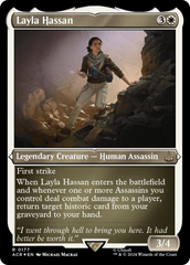 Layla Hassan (Foil Etched) [Assassin's Creed] | Card Merchant Takapuna