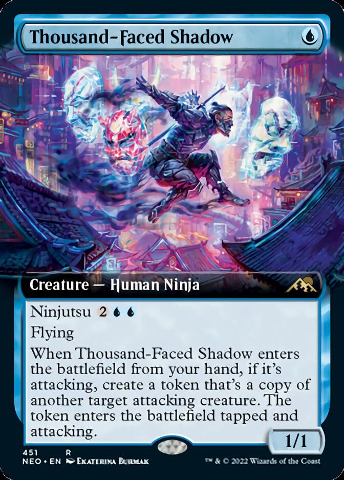 Thousand-Faced Shadow (Extended Art) [Kamigawa: Neon Dynasty] | Card Merchant Takapuna