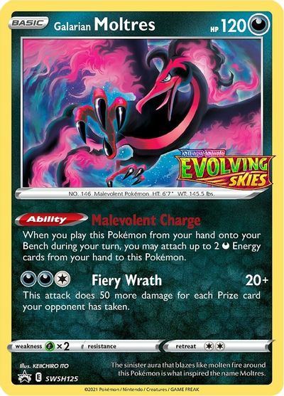 Galarian Moltres (SWSH125) (Prerelease Promo) [Sword & Shield: Black Star Promos] | Card Merchant Takapuna