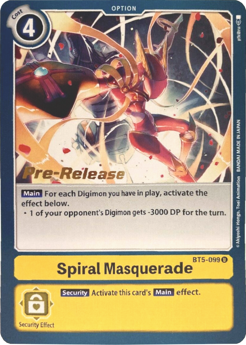 Spiral Masquerade [BT5-099] [Battle of Omni Pre-Release Promos] | Card Merchant Takapuna