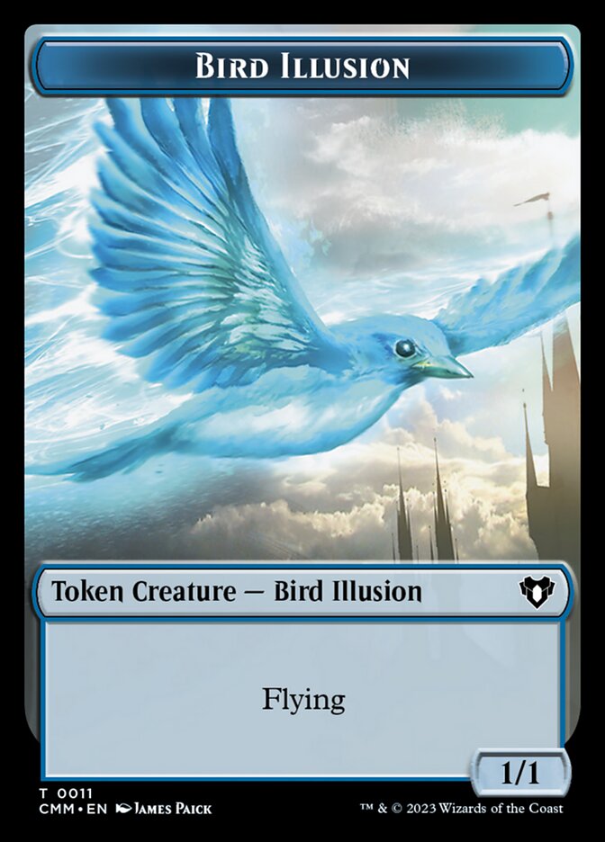 Treasure // Bird Illusion Double-Sided Token [Commander Masters Tokens] | Card Merchant Takapuna