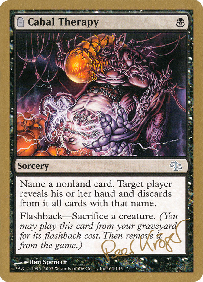 Cabal Therapy (Peer Kroger) [World Championship Decks 2003] | Card Merchant Takapuna