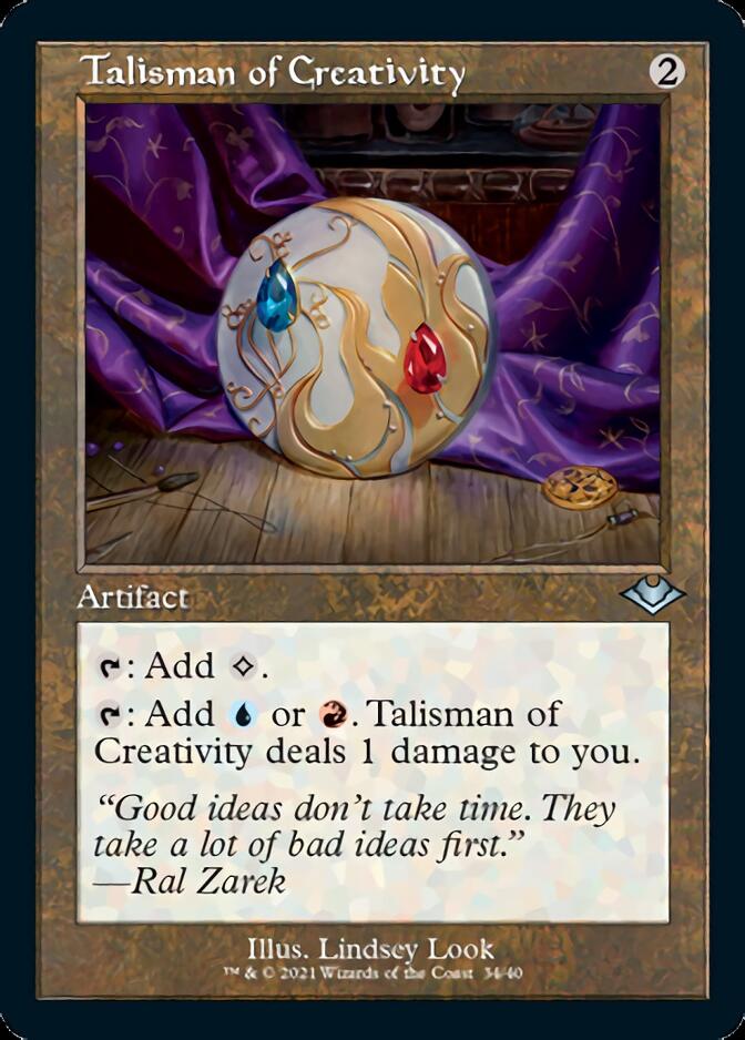 Talisman of Creativity (Retro Foil Etched) [Modern Horizons] | Card Merchant Takapuna