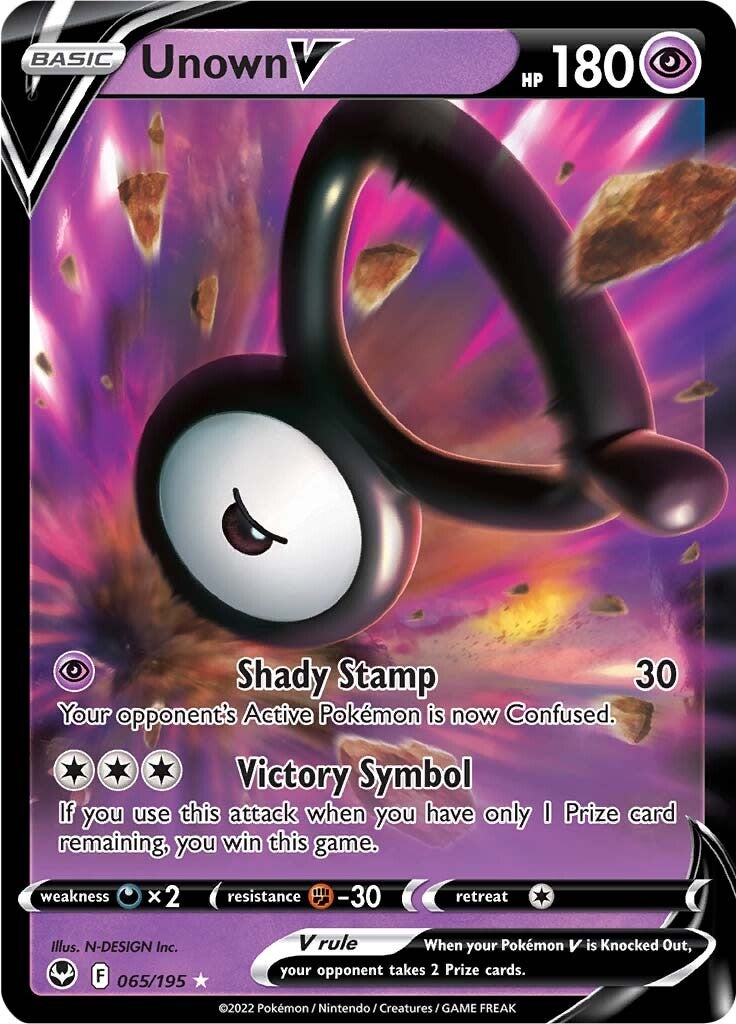 Unown V (065/195) [Sword & Shield: Silver Tempest] | Card Merchant Takapuna