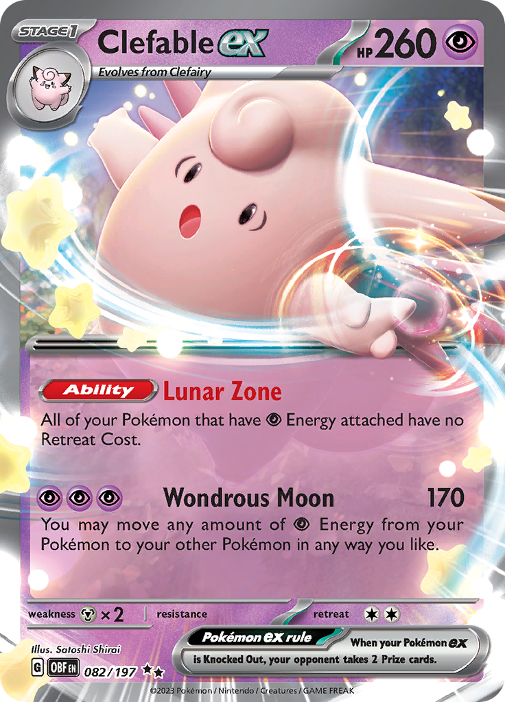 Clefable ex (082/197) [Scarlet & Violet: Obsidian Flames] | Card Merchant Takapuna