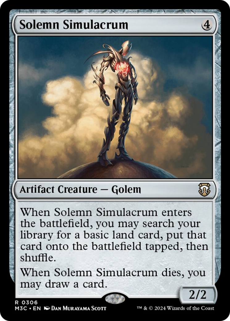 Solemn Simulacrum (Ripple Foil) [Modern Horizons 3 Commander] | Card Merchant Takapuna