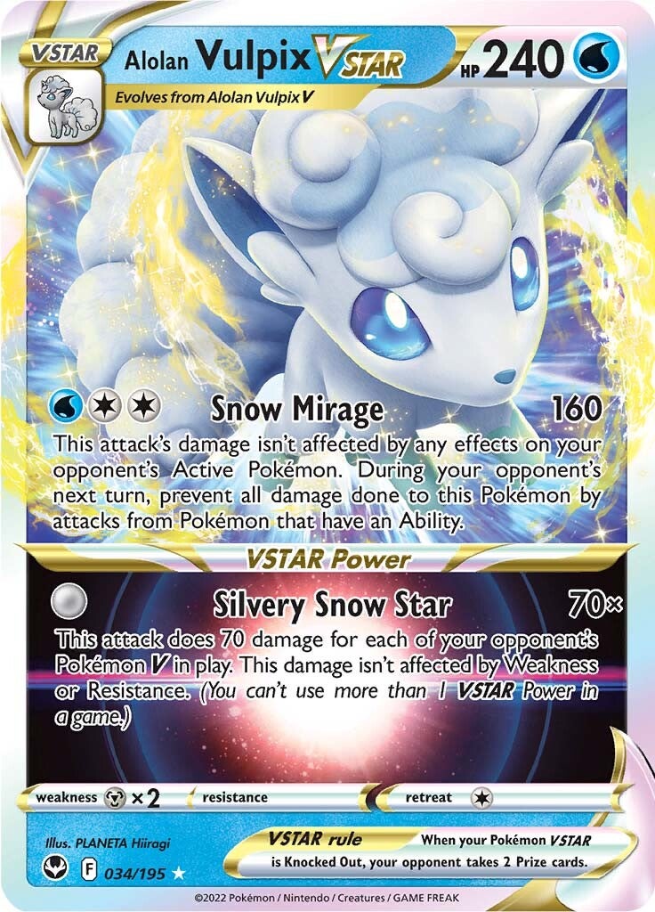 Alolan Vulpix VSTAR (034/195) [Sword & Shield: Silver Tempest] | Card Merchant Takapuna