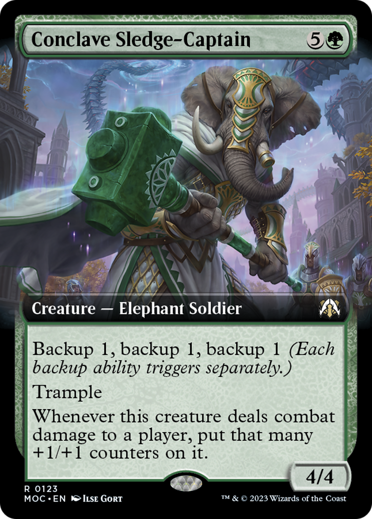 Conclave Sledge-Captain (Extended Art) [March of the Machine Commander] | Card Merchant Takapuna