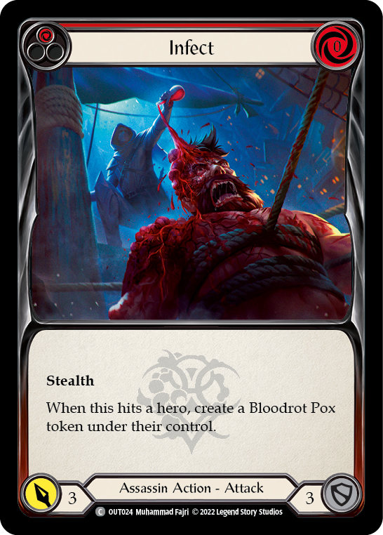 Infect (Red) [OUT024] (Outsiders)  Rainbow Foil | Card Merchant Takapuna