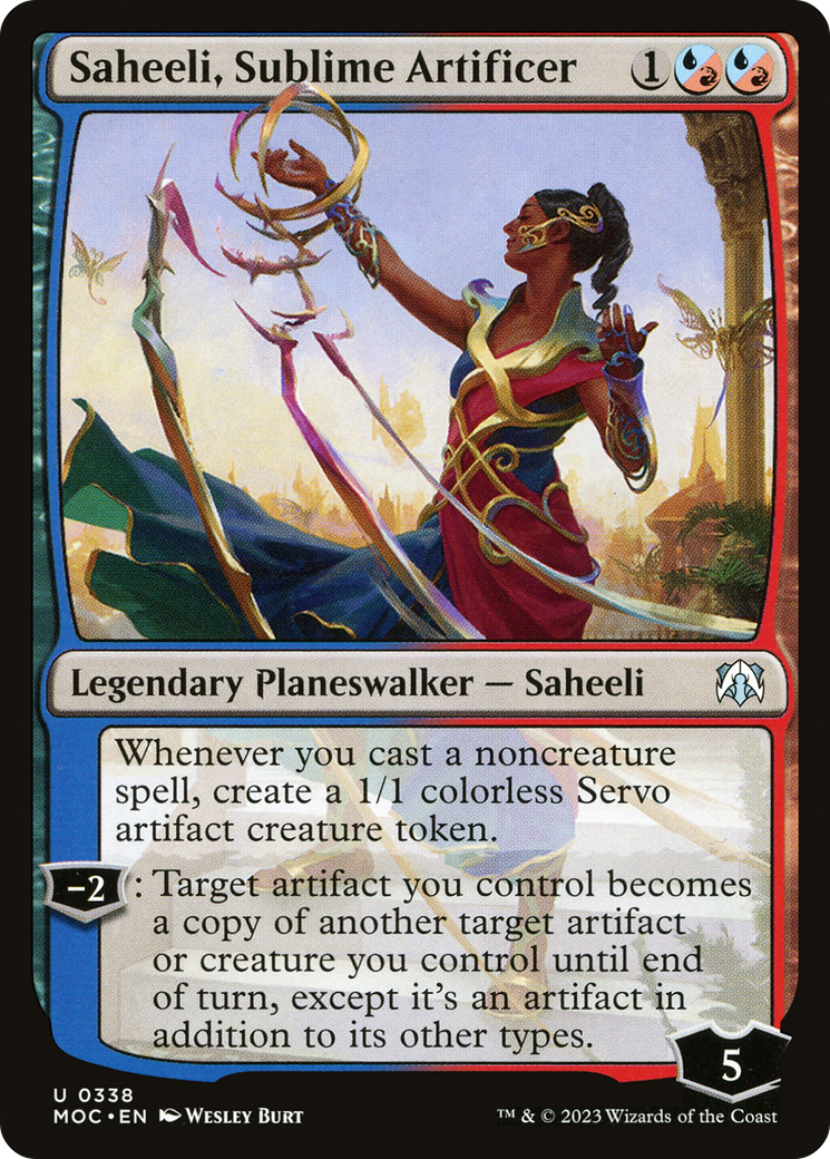 Saheeli, Sublime Artificer [March of the Machine Commander] | Card Merchant Takapuna