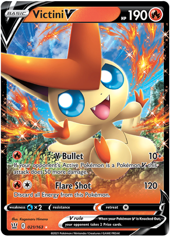 Victini V (021/163) [Sword & Shield: Battle Styles] | Card Merchant Takapuna