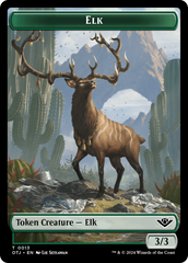 Mercenary // Elk Double-Sided Token [Outlaws of Thunder Junction Tokens] | Card Merchant Takapuna