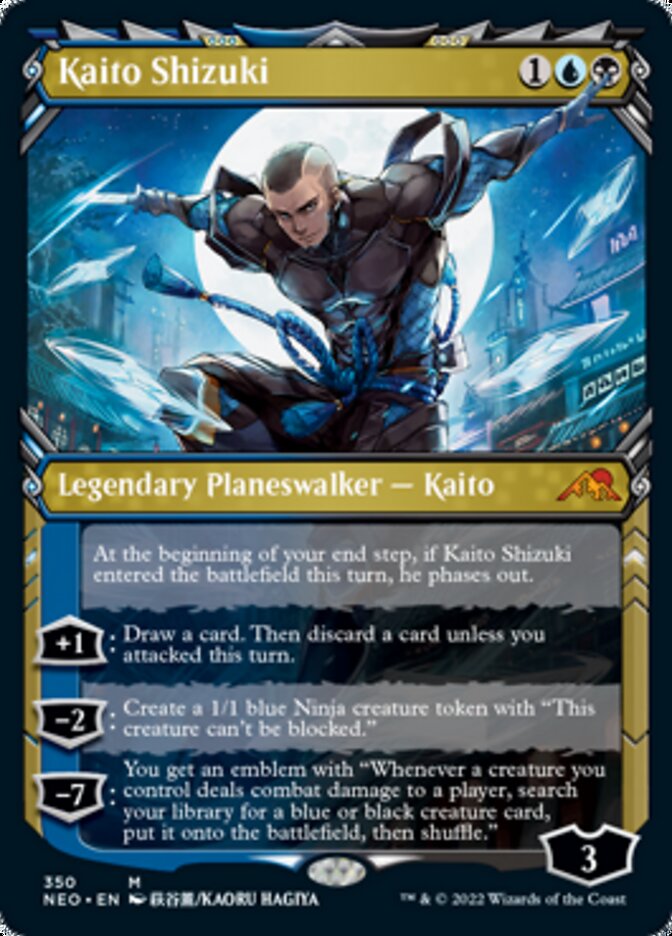 Kaito Shizuki (Showcase Ninja) [Kamigawa: Neon Dynasty] | Card Merchant Takapuna