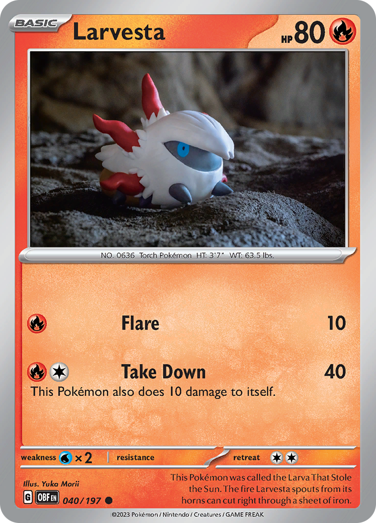 Larvesta (040/197) [Scarlet & Violet: Obsidian Flames] | Card Merchant Takapuna