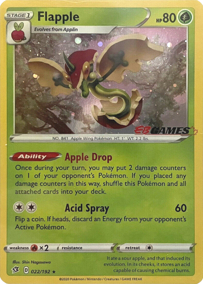 Flapple (022/192) (EB Games Exclusive) [Sword & Shield: Rebel Clash] | Card Merchant Takapuna