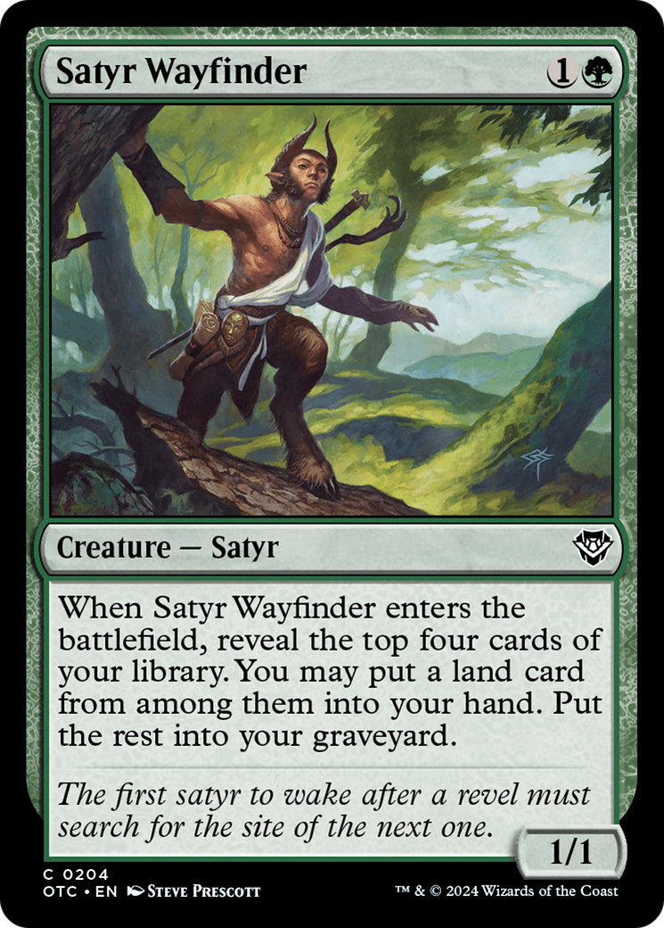 Satyr Wayfinder [Outlaws of Thunder Junction Commander] | Card Merchant Takapuna