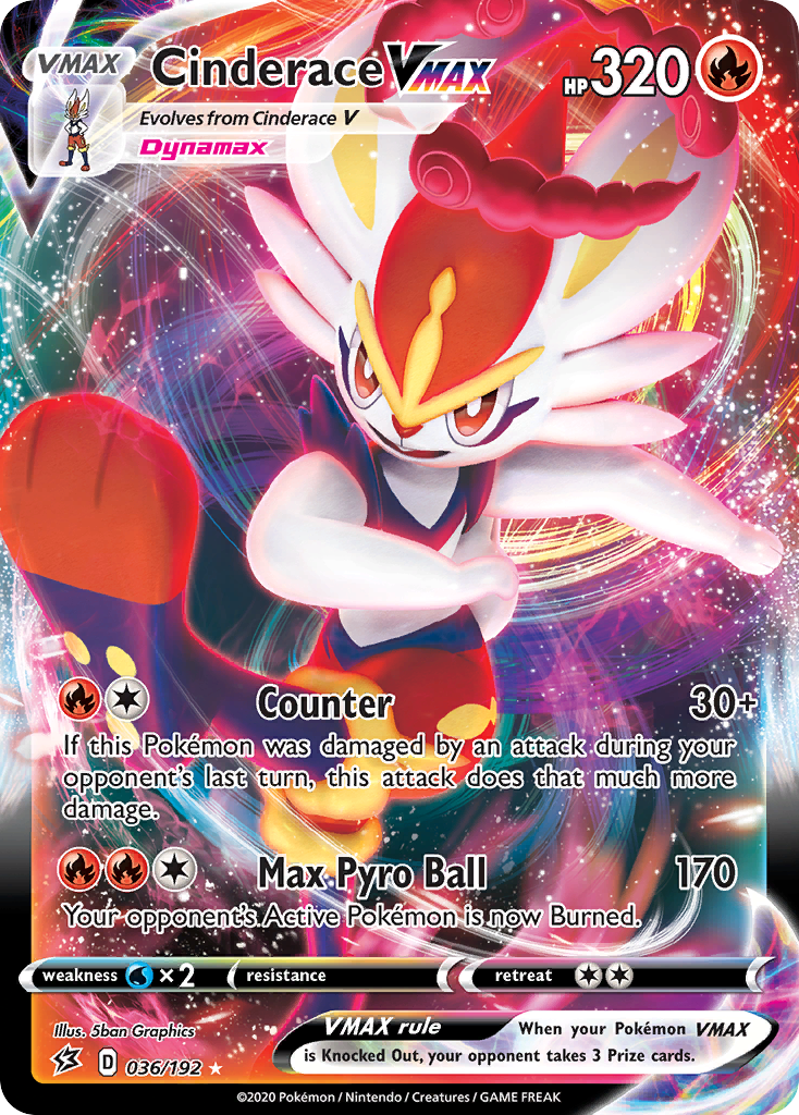 Cinderace VMAX (036/192) [Sword & Shield: Rebel Clash] | Card Merchant Takapuna