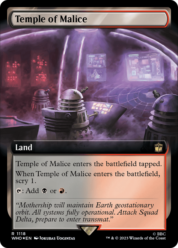 Temple of Malice (Extended Art) (Surge Foil) [Doctor Who] | Card Merchant Takapuna