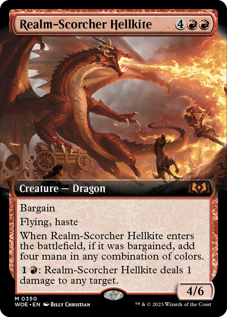 Realm-Scorcher Hellkite (Extended Art) [Wilds of Eldraine] | Card Merchant Takapuna