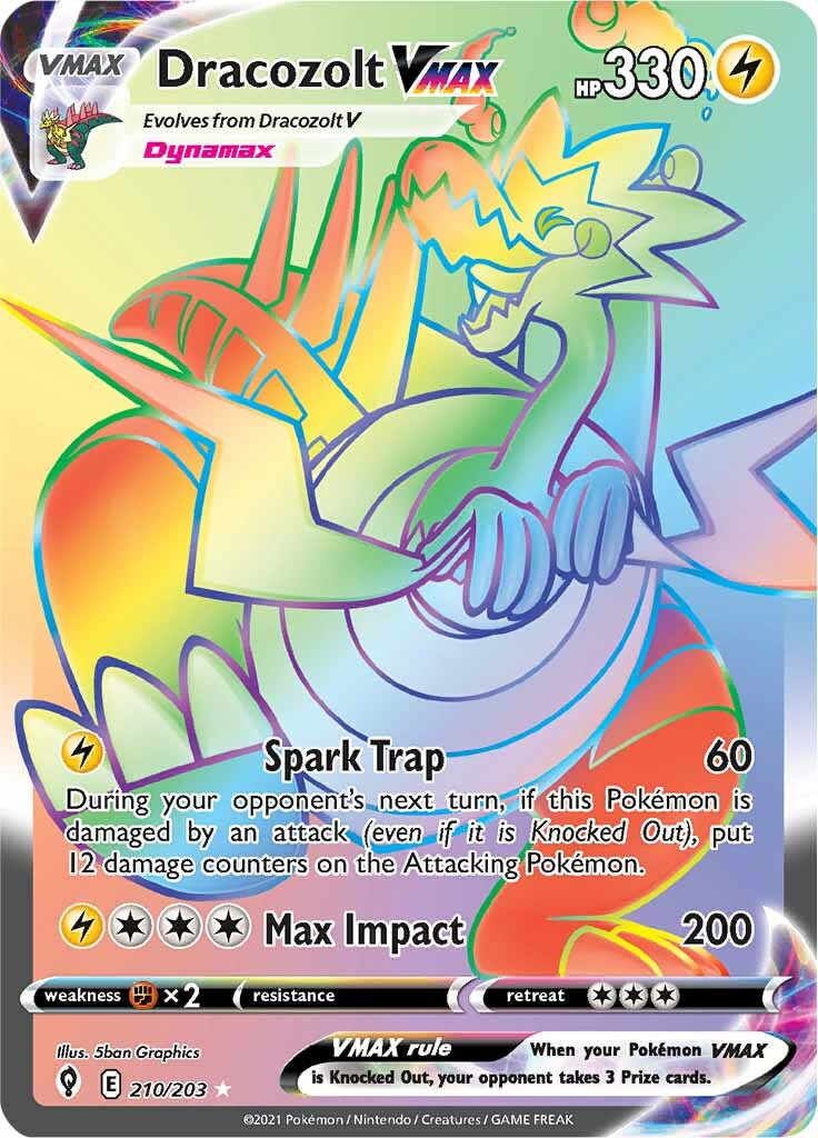 Dracozolt VMAX (210/203) [Sword & Shield: Evolving Skies] | Card Merchant Takapuna