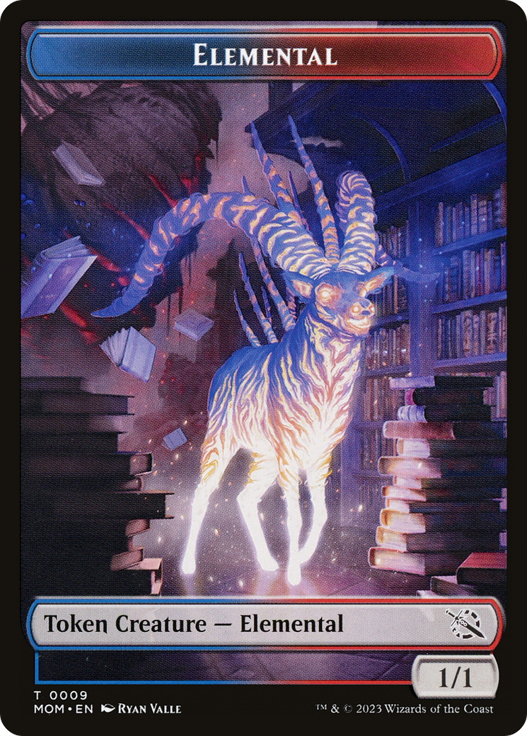 Elemental (09) // Spirit (13) Double-Sided Token [March of the Machine Tokens] | Card Merchant Takapuna