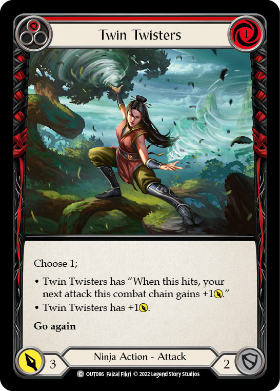 Twin Twisters (Red) [OUT086] (Outsiders) | Card Merchant Takapuna