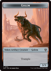 Golem (0014) // Golem (0015) Double-Sided Token [Aetherdrift Tokens] | Card Merchant Takapuna