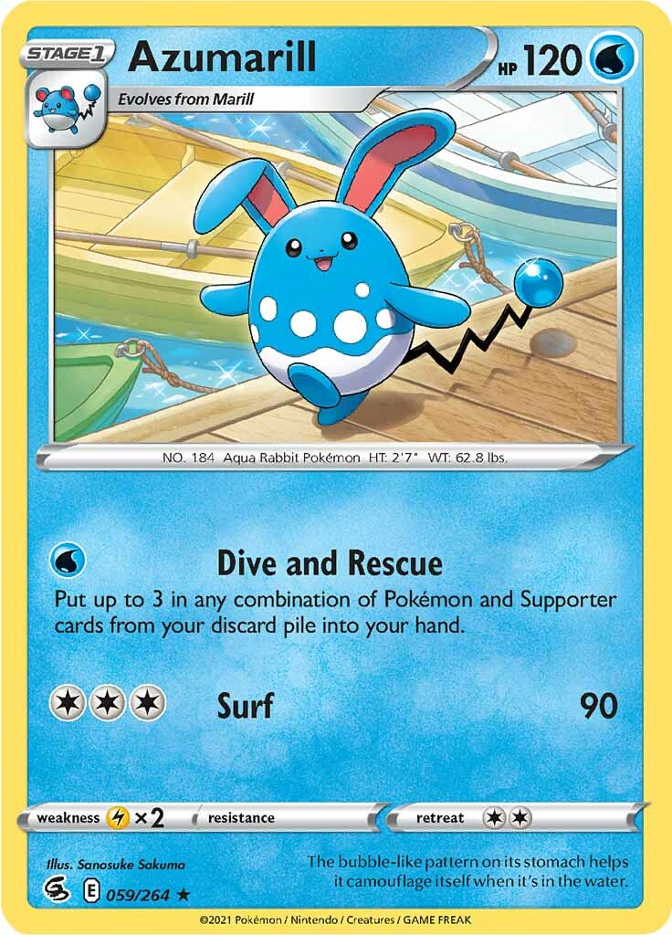 Azumarill (059/264) [Sword & Shield: Fusion Strike] | Card Merchant Takapuna