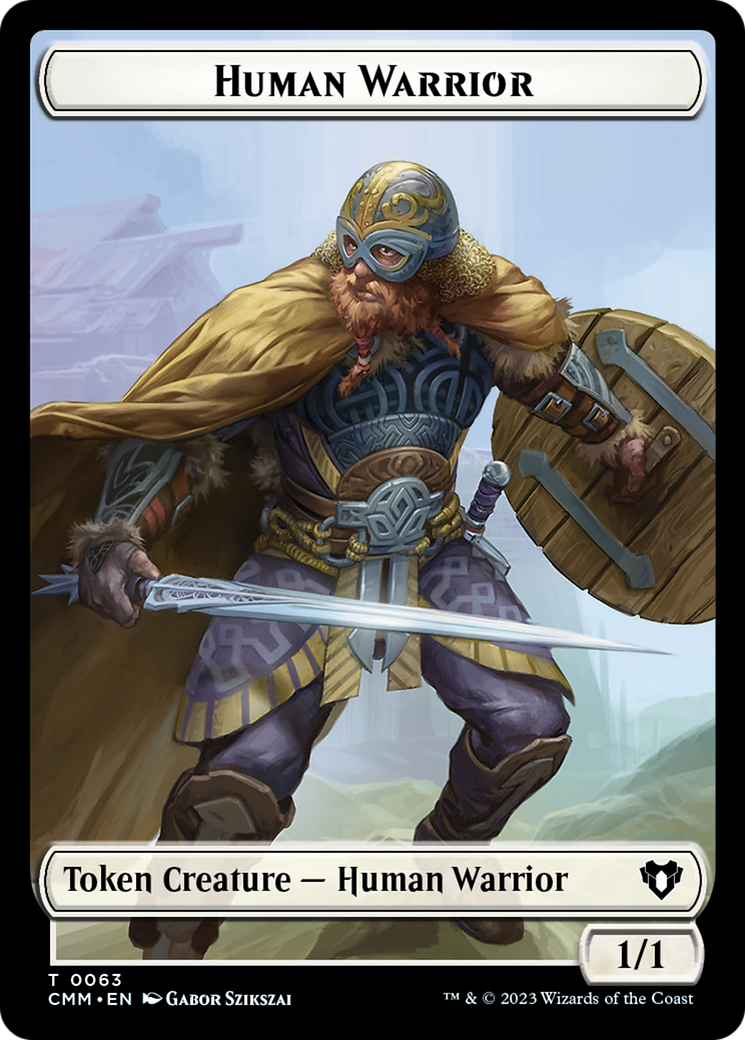 Human Warrior // Zombie Army Double-Sided Token [Commander Masters Tokens] | Card Merchant Takapuna