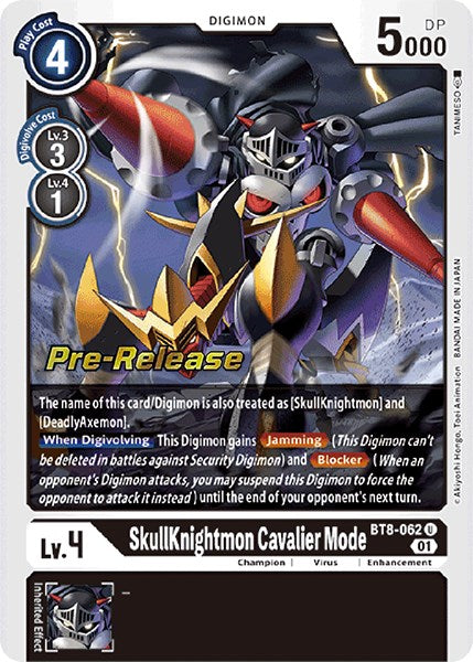 SkullKnightmon: Cavalier Mode [BT8-062] [New Awakening Pre-Release Cards] | Card Merchant Takapuna