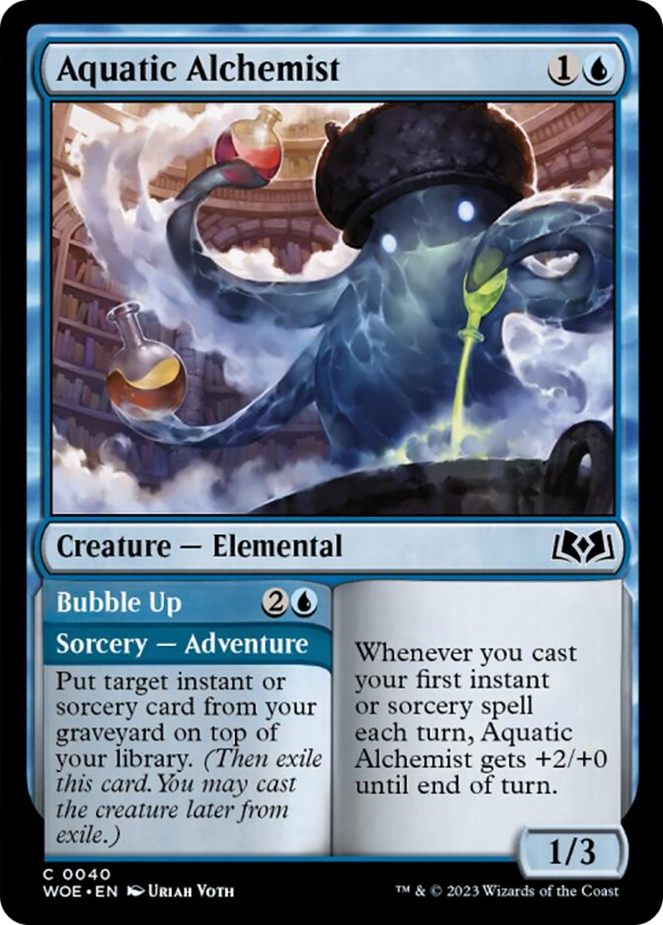 Aquatic Alchemist // Bubble Up [Wilds of Eldraine] | Card Merchant Takapuna