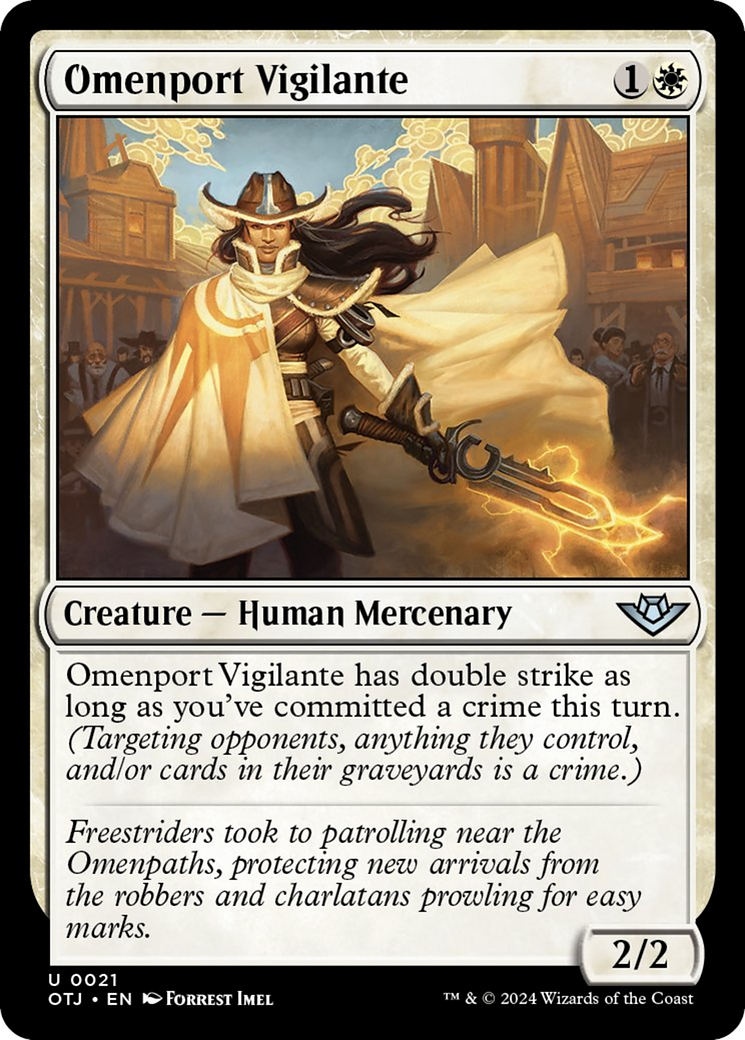 Omenport Vigilante [Outlaws of Thunder Junction] | Card Merchant Takapuna