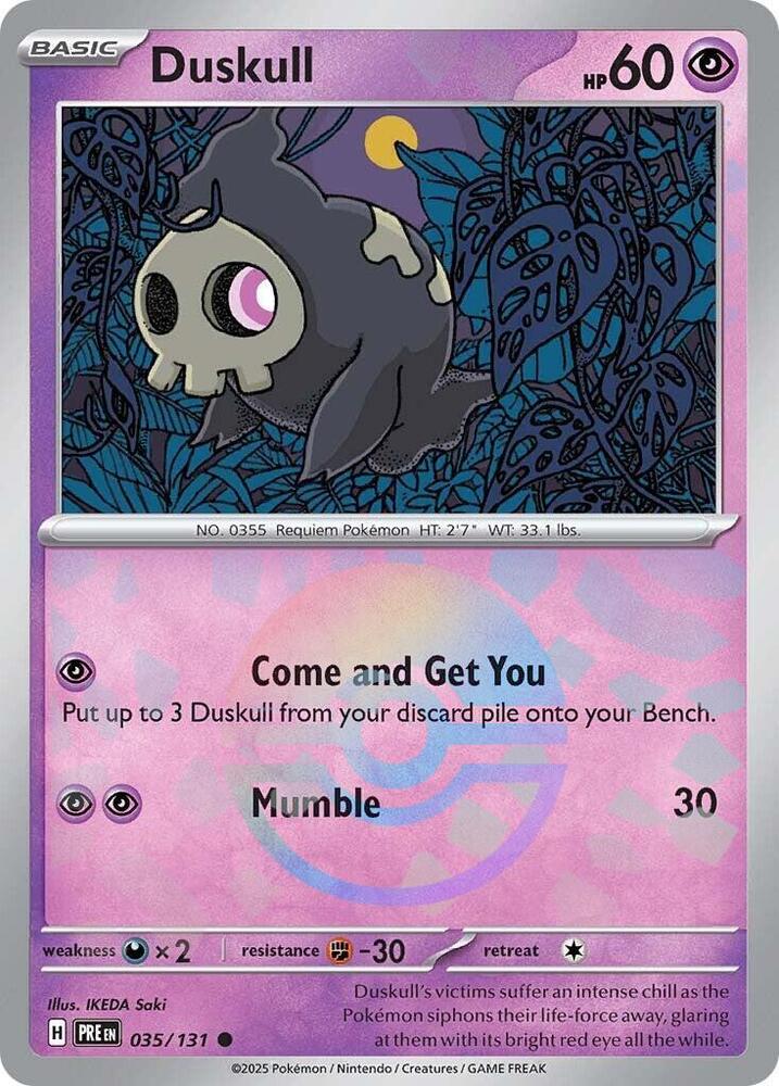 Duskull (035/131) (Poke Ball Pattern) [Scarlet & Violet: Prismatic Evolutions] | Card Merchant Takapuna