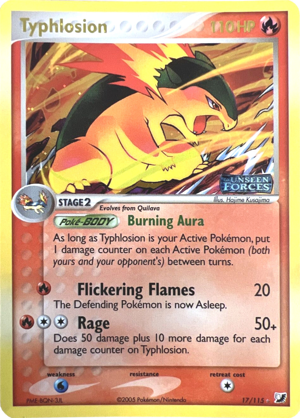 Typhlosion (17/115) (Stamped) [EX: Unseen Forces] | Card Merchant Takapuna