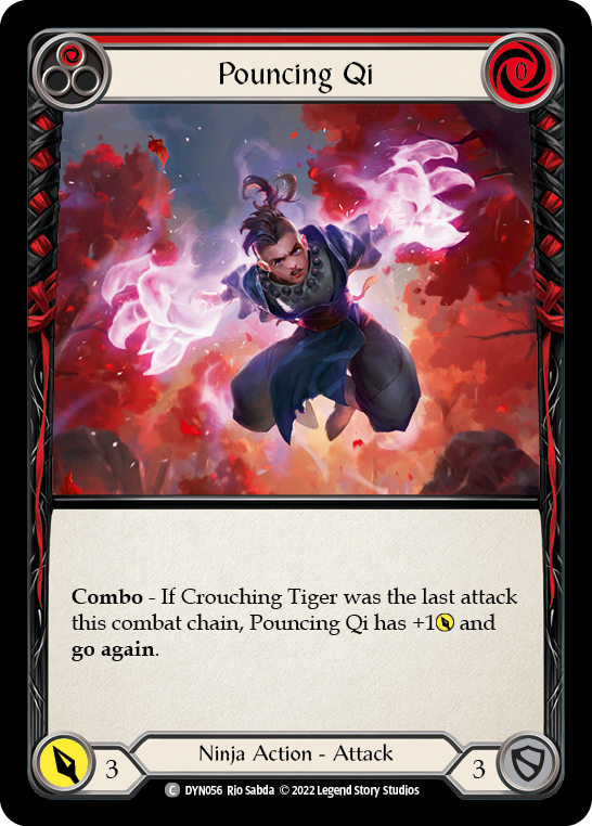 Pouncing Qi (Red) [DYN056] (Dynasty) | Card Merchant Takapuna