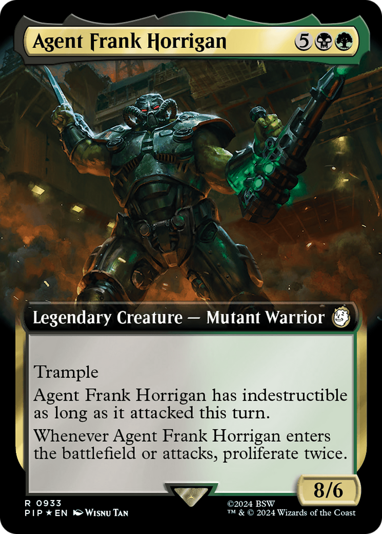 Agent Frank Horrigan (Extended Art) (Surge Foil) [Fallout] | Card Merchant Takapuna