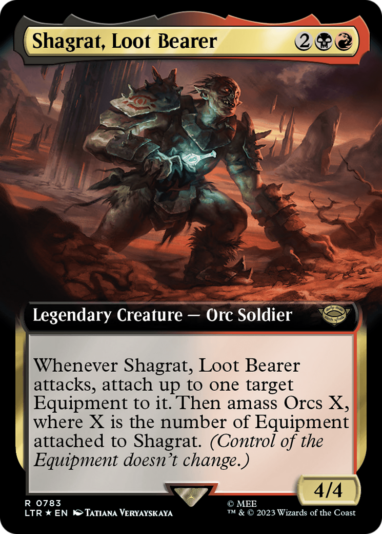 Shagrat, Loot Bearer (Extended Art) (Surge Foil) [The Lord of the Rings: Tales of Middle-Earth] | Card Merchant Takapuna