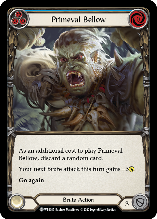 Primeval Bellow (Blue) [U-WTR037] (Welcome to Rathe Unlimited)  Unlimited Normal | Card Merchant Takapuna