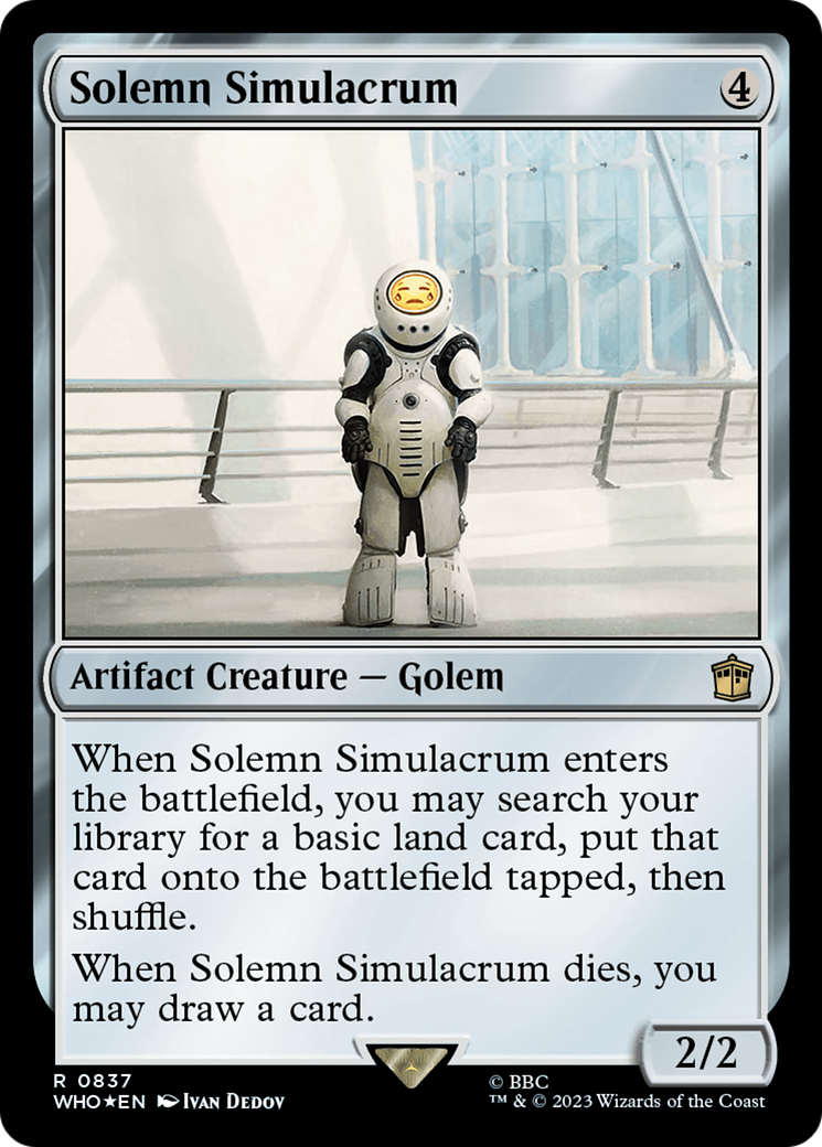 Solemn Simulacrum (Surge Foil) [Doctor Who] | Card Merchant Takapuna