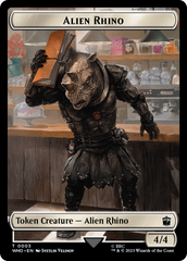 Alien Rhino // Cyberman Double-Sided Token [Doctor Who Tokens] | Card Merchant Takapuna