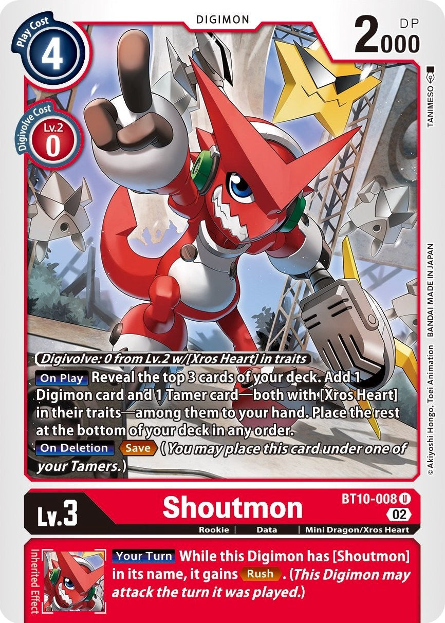 Shoutmon [BT10-008] [Xros Encounter] | Card Merchant Takapuna