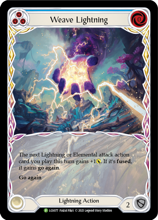 Weave Lightning (Blue) [LGS077] (Promo)  Rainbow Foil | Card Merchant Takapuna